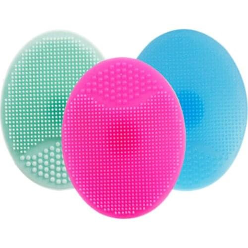 1 Pcs Soft Silicone Facial Cleaning Brush Shower Baby Massage Wash Pad Face Exfoliating Brushes Super Soft Sponges Scrubbers