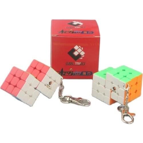 Newest Cubetwist 2 in 1 3x3x3 Conjoint Key Chain Cube Magic Puzzle Professional Challenge 3x3 Collection Toys Game Antistress