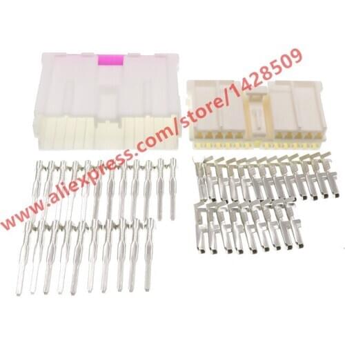 20 Sets 22 Pin Female Male Car DVD Plug Auto Wire Cable Conenctor