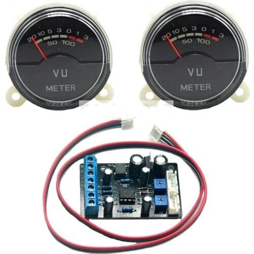2x P-40SA VU Meter DB Level Header Audio w/ Blue LED Backlight w 1x Driver Board