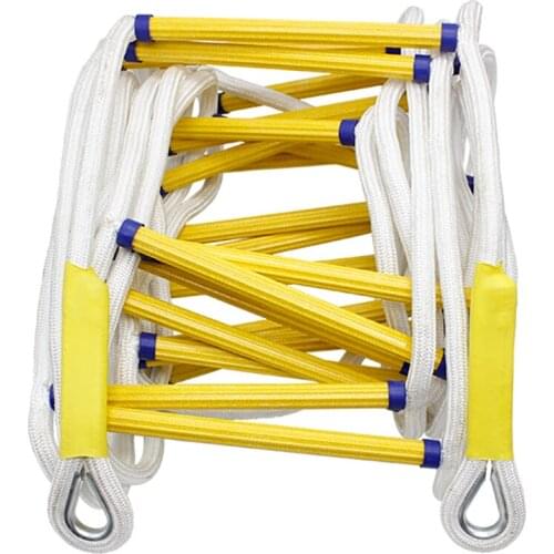 5Meter Rescue Rope Ladder 17FT Escape Ladder Emergency Work Safety Response Fire Rescue Rock Climbing Escape Resin and Polyester