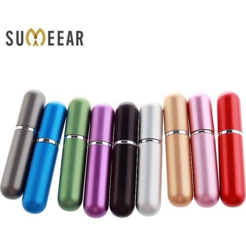 5ml Portable Refillable Perfume Atomizer Fillable Mini Perfume Bottle Aluminum Spray Bottle Empty Pots Travel Container Pump