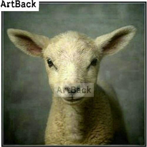 ARTBACK 5d full square drill lamb diamond painting animal picture 3d round diamond embroidery handmade art hobby