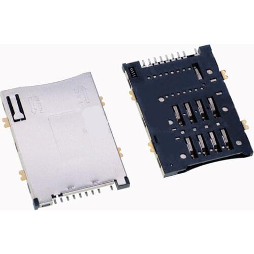 Free shipping 10PCS SIM card holder 8 1 9P for phone tablet