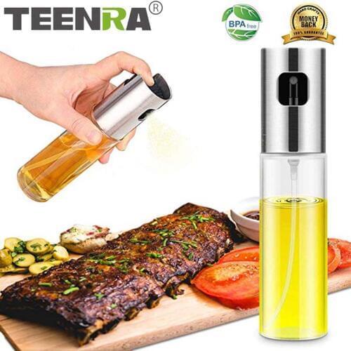 TEENRA BBQ Baking Olive Oil Sprayer Bottle Oil Vinegar Spray Bottles Water Pump Gravy Boats Grill BBQ Sprayer BBQ Kitchen Tools