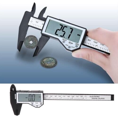 Digital Caliper Waterproof IP54 Large LCD Screen Carbon Fiber Vernier 0-150mm 6" A0KF