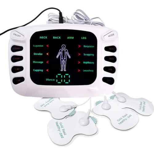 TENS EMS Unit 8 Modes Digital Therapy Machine Pain Relief Device for Neck Back Lumbar Electronic Muscle Stimulator Body Massager