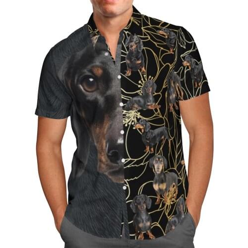 Labrador Retriever Dog 3D Hawaiian Shirt Men Summer Fashion Beach Short Sleeve Shirts Oversized Chemise Homme Camisa Masculina