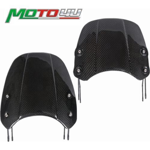 Carbon Motorcycle Front Windscreen Windshield Shield Screen Protection With Bracket For YAMAHA XSR700 XSR 700