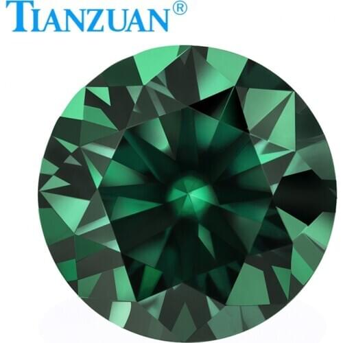 3mm to 12mm green color Round Brilliant cut moissanite loose gems stone