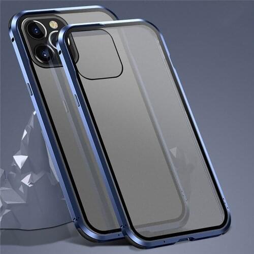 Metal Cooling Phone Frame Bumper Protective Case for iPhone 12 /12 mini /12 Pro /12 Pro max Shell Cover With Frosted Back Plate
