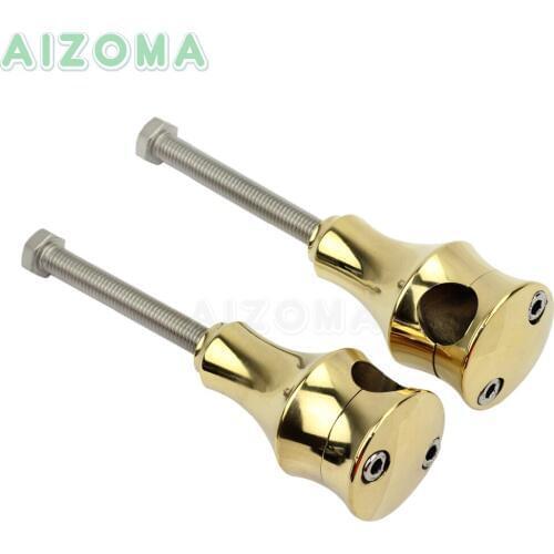 Motorcycle 1'' & 25.4mm Brass Handlebar Risers For Harley Softail Dyna Chopper Cruisers 1 inch Custom Retro Handle Bar Clamp