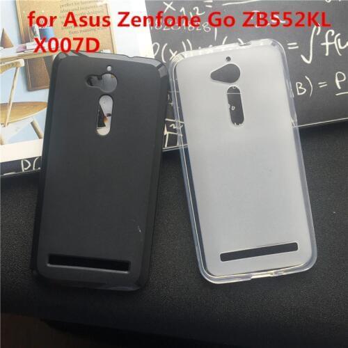 Soft Silicone Protective Back Cover Cases for Asus Zenfone Go ZB552KL X007D TPU Mobile Phone Case Black Para