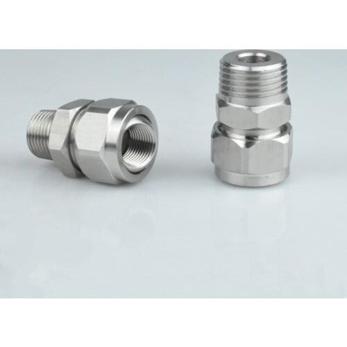 1/8" 1/4" 3/8" 1/2" BSPT Male x 1/4" BSP Female 304 Stainless Universal Adjustable Spherical Pipe Fitting For Spray Nozzle