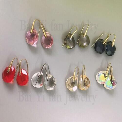 New Penetrates Charming Earrings Ocean Face Crystal Decoration Women Romantic Jewelry