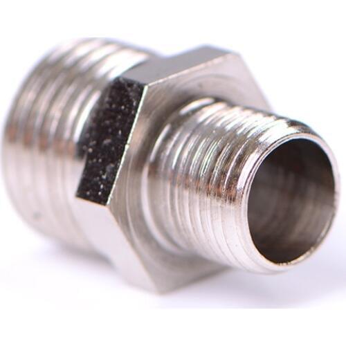 One Piece 1/4'' Professional BSP Male to 1/8'' BSP Male Airbrush Adaptor Fitting Connector For Compressor & Airbrush Hose