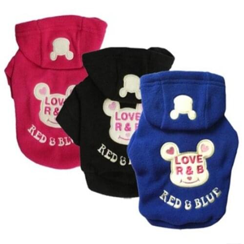 Autumn and Winter Comfortable and Cute Polar Fleece Printed Letters Mickey Hoodie Sweater Long-sleeved Jacket Puppy Dog Clothes