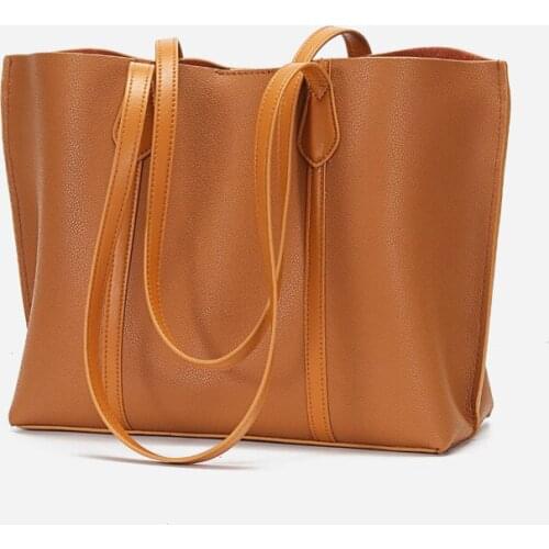 OUSSON Hot Sale Women Fashion Leisure Large Capacity Shoulder Bag Ladies Soft Leather Commuter Tote Bag