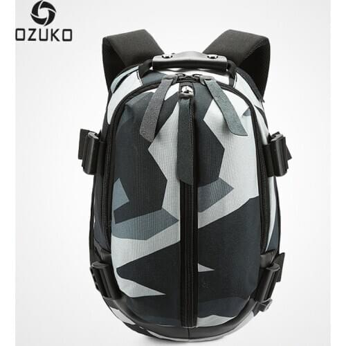OZUKO Fashion Men USB Charging School Bag Oxford Waterproof Backpack for Teenagers 14 15.6 inch Laptop Backpacks Male Mochila