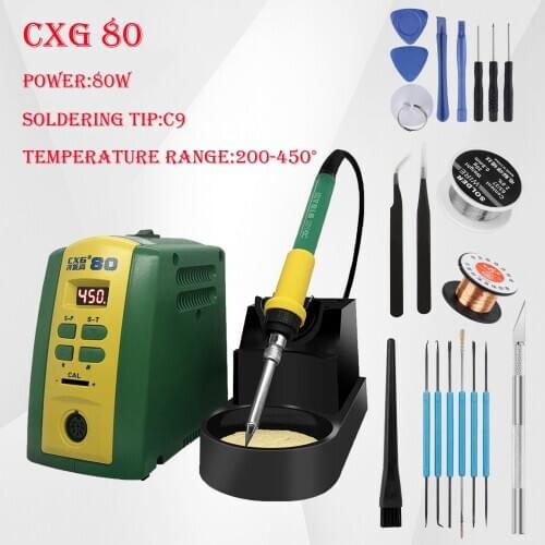 CXG 80 solder station 80W Constant temperature Digital display solder iron Intelligent lead-free welding tool