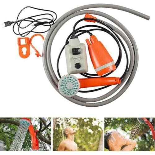 Portable Outdoor Travel Camping Shower Multi-Function Bath Sprayer Rechargeable with 2200MHA lithium battery Car Washing Sprayer