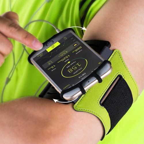 IKinHo Running Armband for iPhone/Samsung/Google 180 degree rotation with Key Holder Phone Armband for Hiking Biking Walking