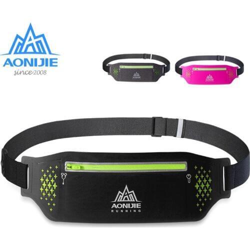 AONIJIE W923 Adjustable Slim Running Waist Belt Jogging Bag Pouch Fanny Pack Travel Gym 6.5 in Phone Holder