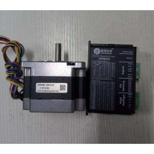Whole 2 pcs a lot A Leadshine Stepper driver DM856+ A Leadshin Stepper motor NEMA 34 Torque 3.5NM 86HS35 shaft 9.5mm Length 65mm
