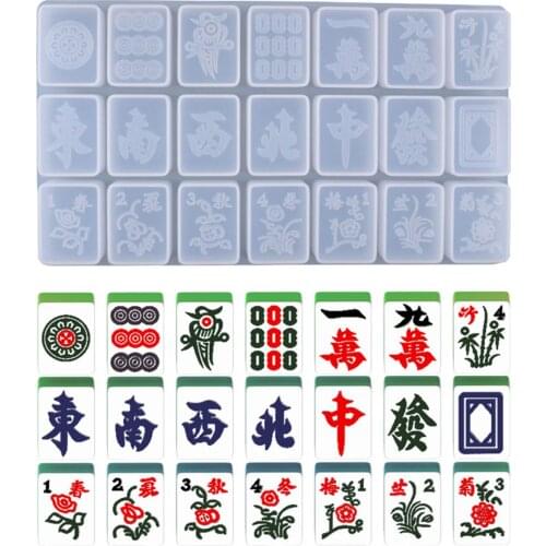 Mahjong Game Pieces Tiles Resin Molds Candle Cake High Quality Silicone Molds