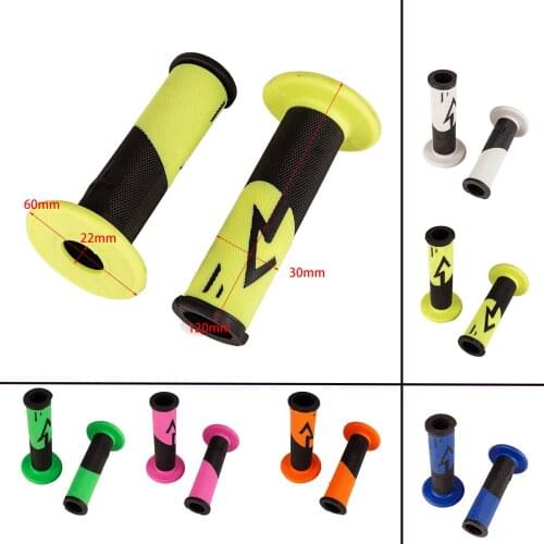 Universal Soft Rubber 22mm 7/8" Hand Grips For CRF KLX YZF SX EXC BMW MX Pit Dirt Bike Motorcycle