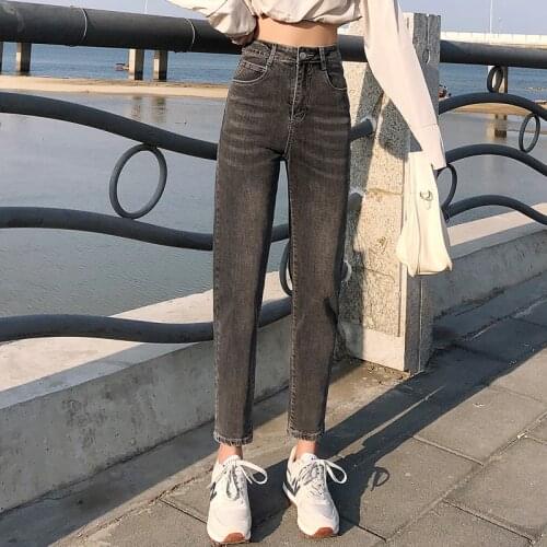 Womens Casual New Fashion Comfortable Versatile Denim Ladie Harem long Pants Vintage Jeans girls temperament solid trousers