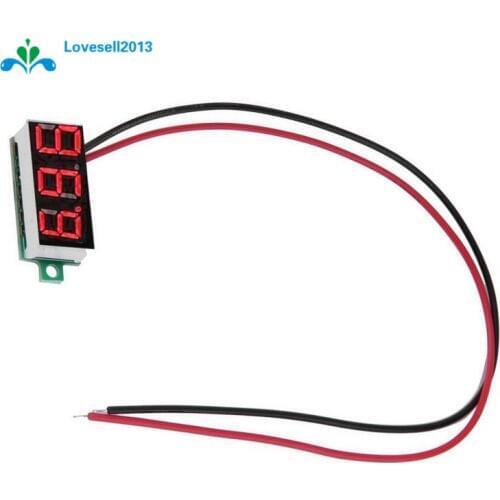 0.36 Inch Mini LED Digital Voltmeter Red Panel Voltage Meter DC 4.7~32V 3-Digit Display Adjustment Voltmeter