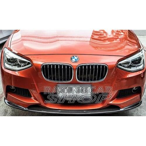 3D style Real CARBON FIBER FRONT LIP SPOILER for BMW F20 1-SERIES M TECH M SPORT BUMPER 11-14 B118