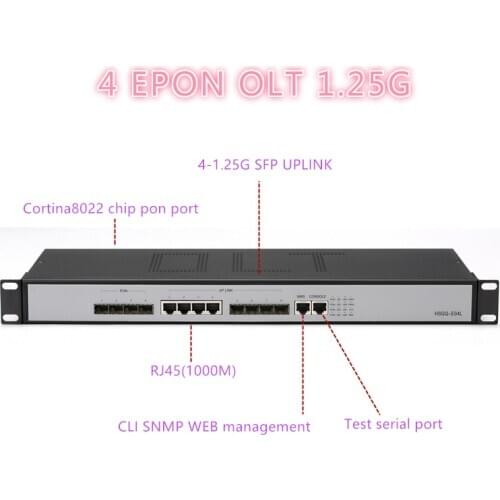 4 PON port mini ftth fiber optic 4 SFP port PX20+ PX20++ PX20+++ 4 pon port 4 SFP slots epon OLT 10/100/1000Mauto-negotiable