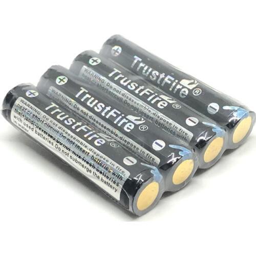4pcs/lot TrustFire 10440 600mah 3.7V Rechargeable Lithium Battery Li-ion Batteries with protected borad