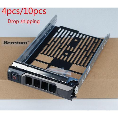 4PCS/10PCS Heretom 3.5" Hard Drive Caddy Tray Adapter 0KG1CH KG1CH F238F for DELL R710 R720 R730 R410 R420 Caddy Bracket New