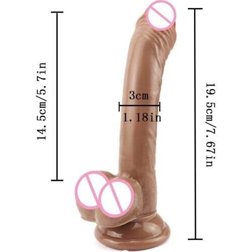 Foreskin Anal Dildo for Beginner no Vibrator Strong Suction Cup Penis for Hands-Free Vaginal G-Spot Dildos for Women adult toys