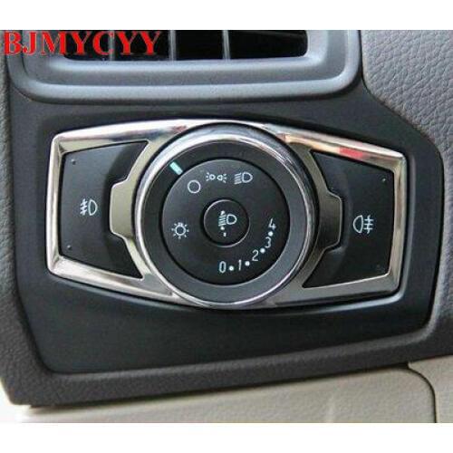 BJMYCYY free shipping Automobile headlight switch metal post Chromium Styling for new ford mondeo 2013