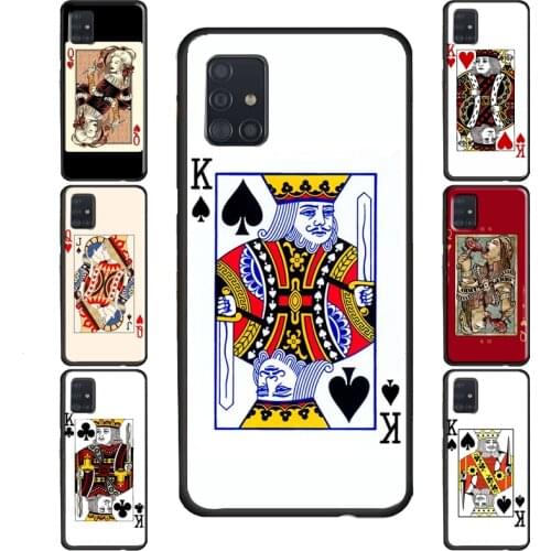 King Queen Playing Card Case For Samsung Galaxy S10 S8 S9 Plus S20 FE S21 Ultra S10e Note 20 Ultra Note 9 10 Plus