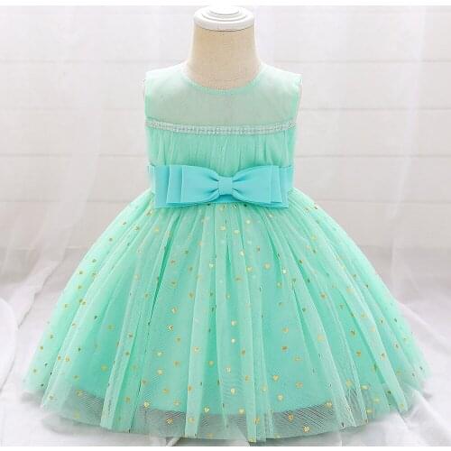 Girls' flower dresses Childrens Ball gown Christmas Performance Dress Kids Formal Wear Green Tutu Tulle Birthday Party Gowns