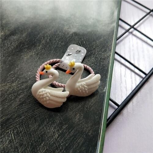 2PCS New Cute Cartoon Elephant Bee Kids Elastic Hair Bands Children Ropes Girls Accessories Baby Headdress Princess Headwear