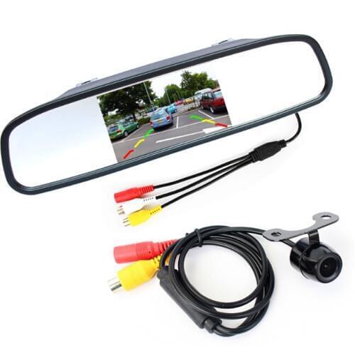HD Video Auto Parking Monitor Butterfly Design CCD Car Rear View Camera With 4.3 inch Car Reverse Mirror Monitor