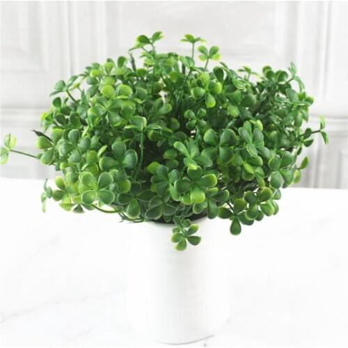 Simulation-Plant Fern Artificial Plant DIY Four Leaf Clover Artificial Greenery Fake Plant for Home