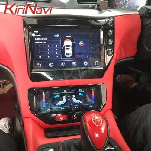 KiriNavi Touch Screen 9" LCD Android 9.0 Air Conditioner Display Car Radio For Maserati GT GTS GF MC GPS Navigation Multimedia