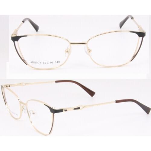 Metal Eyewear Square Unisex Frame Myopia Fashion Glasses Frame JD5001