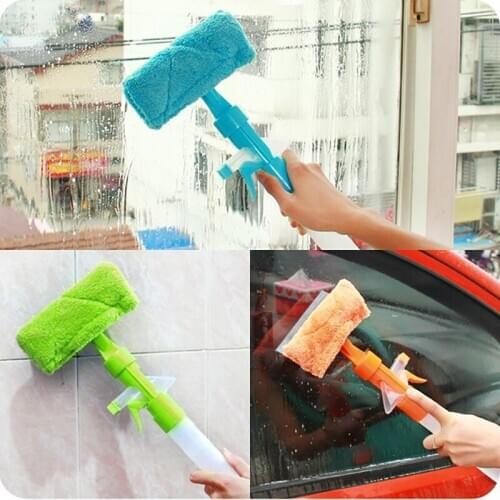 Multifunctional Water Spray Household Glass Window Cleaning Glass Cleaner Plastic Long Handle Household Cleaning Brush