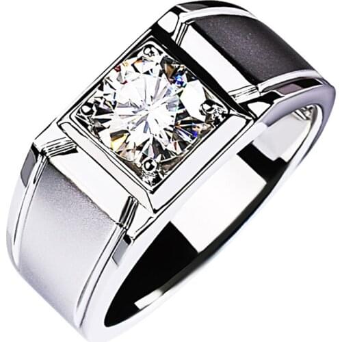 Mens Rings S925 Sterling Silver Luxury Frosted Wedding Party Elegant Matte Exquisite Engagement Design Gift Jewelry Unique Fine