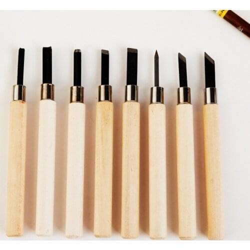 8pcs Wood Carving Tools Knife Kit Carbon Steel Professional Wood Carving Tools