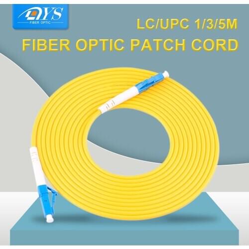 Simplex LC UPC to LC UPC 2.0mm 3.0mm 9/125 LSZH PVC Single Mode Fiber Patch Cable Fiber Optic FTTH Jumper