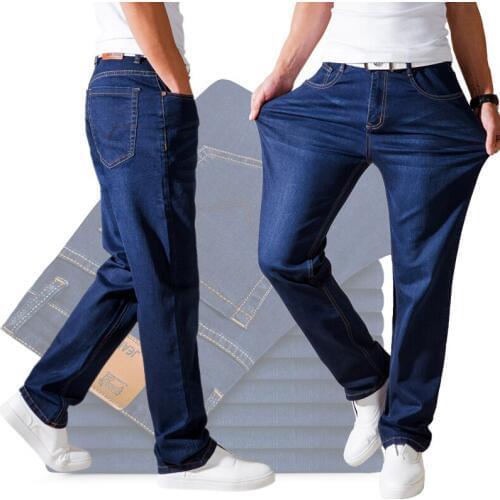 New28-44 Plus Size Classic Jeans Men Loose Spliced Large size men denim jeans Casual Full Male Jean Spring mens denim pants